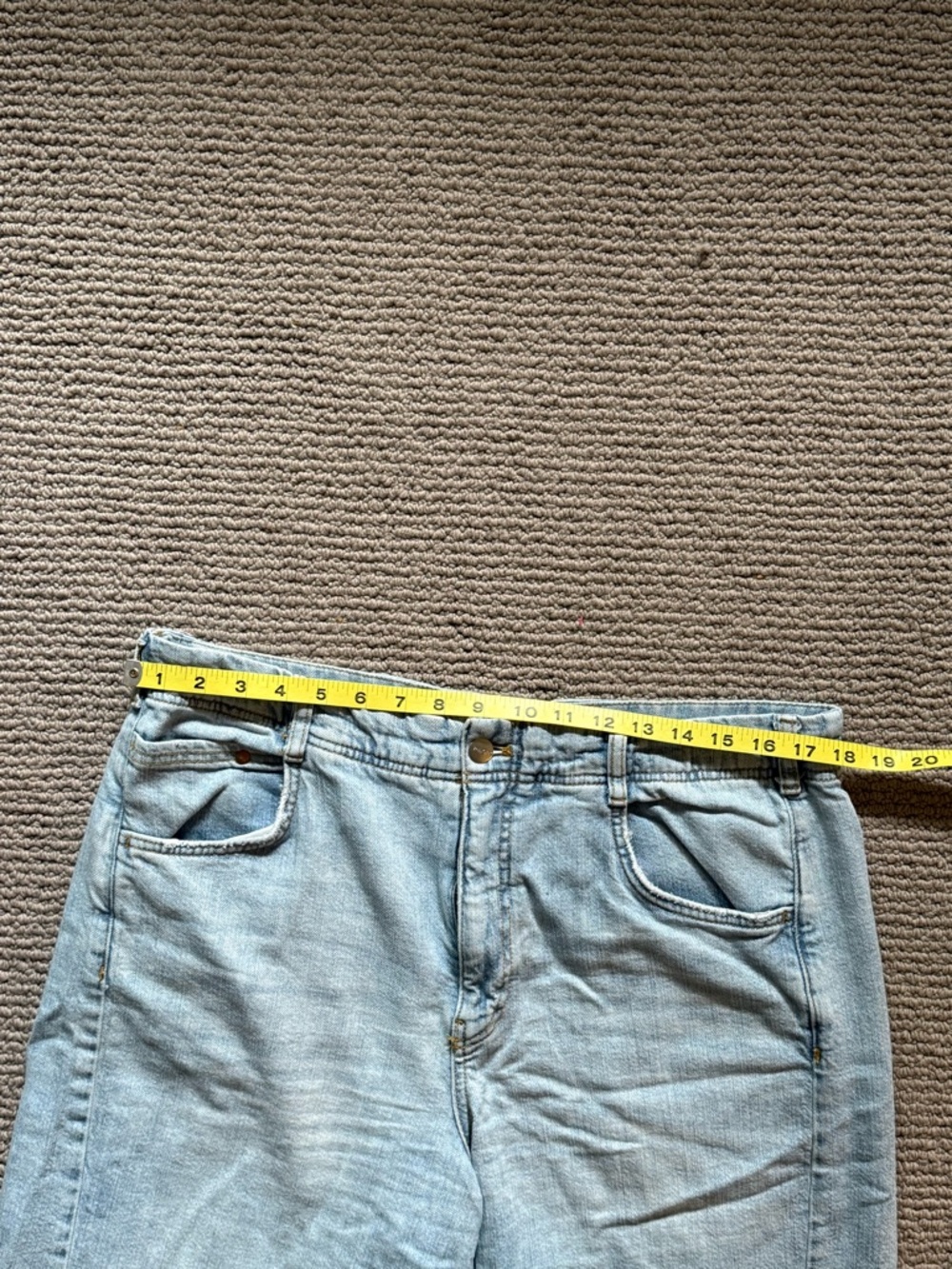 Pilcro by Anthropologie Light Blue Wide-Leg Jeans with Frayed Hem - Picture 5 of 6